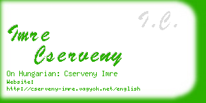 imre cserveny business card